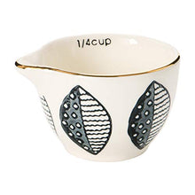Load image into Gallery viewer, Creative Co-Op Stoneware, Black &amp; White, Set of 4 Measuring Cup, 4.5"
