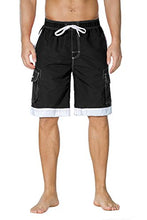 Load image into Gallery viewer, Nonwe Men's Swimwear Quick Dry Striped Beach Shorts Striped Yellow 36
