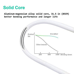 Cell Phone Clip on Stand Holder - with Grip Flexible Long Arm Gooseneck Bracket Mount Clamp for iPhone X/8/7/6/6s Plus Samsung S8/S7, Used for Bed, Desktop (White)