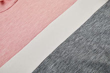 Load image into Gallery viewer, Cute Girls Hoodies Color Block Sweatshirt Long Sleeve Shirts Lightweight Hoodie Drawstring Pullover Tops with Pocket Pink
