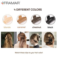 Load image into Gallery viewer, FRAMAR Large Claw Clips For Thick Hair – Large Hair Clip For Thick Hair, Girls Hair Clips Claw, Big Hair Clips For Thin Hair, Hair Claws Clips For Hair, Matte Claw Clips, Neutral Hair Clips 4 Pack
