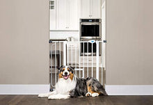 Load image into Gallery viewer, Carlson Extra Wide Walk Through Pet Gate with Small Pet Door, Includes 4-Inch Extension Kit, Pressure Mount Kit and Wall Mount Kit
