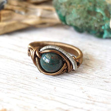 Load image into Gallery viewer, Custom Raw Natural Bloodstone Ring - Choose Size - Men&#39;s and Women&#39;s Crystal Flow Jewelry - March Birthstone
