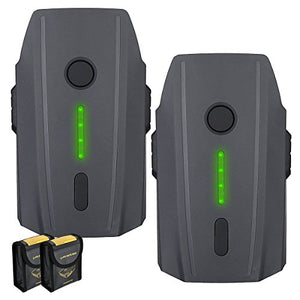 Powerextra Mavic Pro Battery, 2-Pack 11.4V 3830 mAh LiPo Intelligent Flight Battery + Battery Safe Bag Replacement for Mavic Pro & Platinum & Alpine White Drone (Not Fit for Mavic 2)