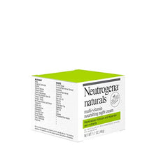 Load image into Gallery viewer, Neutrogena Naturals Multi-Vitamin Moisturizing &amp; Nourishing Night Face Cream with Antioxidant Bionutrients &amp; Vitamins B, C &amp; E, Non-Comedogenic &amp; Sulfate-, Paraben-, Phthalate- &amp; Dye-Free, 1.7 oz
