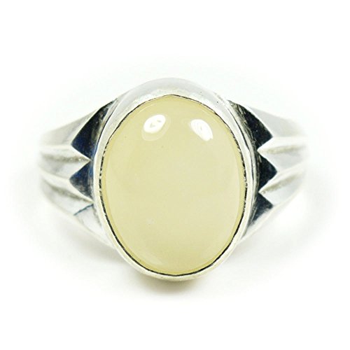 55Carat Moonstone Ring 4 Carat Stone Sterling Silver Simple Men Ring Size 4,5,6,7,8,9,10,11,12,13