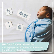Load image into Gallery viewer, Baby Milestone Blocks - USA Certified Non Toxic Age Blocks for Baby Pictures - All 52 Weeks - Eco Friendly Natural Wood Newborn Gift for Baby Boy or Girl - Monthly Milestone Blocks for Photos
