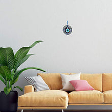 Load image into Gallery viewer, Erbulus Glass Blue Evil Eye Wall Hanging Colorful Floral Design Ornament – Turkish Nazar Bead - Home Protection Charm - Wall Art Amulet in a Box
