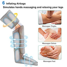 Load image into Gallery viewer, RENPHO Leg Massager for Circulation and Pain Relief, Air Compression Foot Leg Calf Thigh Massage, Helps for Reduce Swelling, Muscle Relaxation, 6 Modes 4 Intensities, Gifts Ideas
