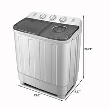 Load image into Gallery viewer, Portable Washing Machine 17lbs Compact Twin Tub Washer and Dryer Combo for Apartments,Dorms,RV's,College Rooms,Camping
