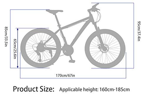 Load image into Gallery viewer, HIRUNS Full Mountain Bike,Mens and Womens Professional 21 Speed Gears 26in Bicycle, Twist Shift, White and Blue