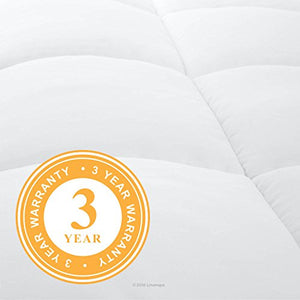 LINENSPA LS70FFMICO All-Season White Down Alternative Quilted Comforter - Corner Duvet Tabs - Hypoallergenic - Plush Microfiber Fill - Machine Washable - Duvet Insert or Stand-Alone Comforter - Full