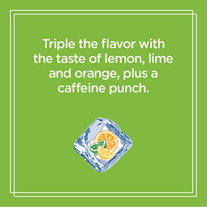 Sparkling Ice +Caffeine Triple Citrus Sparkling Water, with Antioxidants and Vitamins, Zero Sugar, 16 fl oz Cans (Pack of 12)