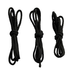 rockcloud Black Obsidian Set of 3 Drilled Yoni Eggs with String, Massage Stones for Women to Train Pelvic Muscles Kegel Exercise
