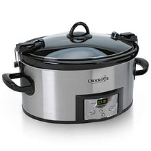 Load image into Gallery viewer, Crock-Pot SCCPVL610-S-A 6-Quart Cook &amp; Carry Programmable Slow Cooker with Digital Timer, Stainless Steel
