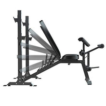 Load image into Gallery viewer, Murtisol Olympic Weight Bench, 5-Level Adjustable for Weight-Lifting&amp;Full-Body Workout, 265lbs Weight Capacity, for Home use Indoor, Black
