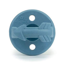 Load image into Gallery viewer, Itzy Ritzy Sweetie Soother Pacifier Set of 2- Silicone Newborn Pacifiers with Collapsible Handle &amp; Two Air Holes for Added Safety; Set of 2 in Light Blue &amp; Dark Blue, Ages Newborn &amp; Up
