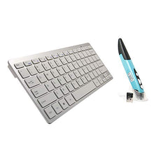 Load image into Gallery viewer, Lcbestbro Random Pen Mouse Colouration Delivery(Black), 2.4GHz Radio Multimedia Keyboard + Wireless Ophthalmic Pen Mouse with USB Receiver Set for Computer PC Laptop (Color : White)
