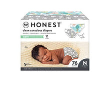 Load image into Gallery viewer, HONEST The Company, Club Box, Clean Conscious Diapers, Above It All + Pandas, Size Newborn, 76 Count (Packaging + Print May Vary)

