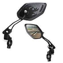 Load image into Gallery viewer, LX LERMX Bike Mirrors ( Two PCS ), Bar End Mountain Bicycle Mirrors Adjustable Bike Glass Mirror Rotatable Safe Rearview for Bicycle Electric Bike Cycling
