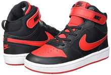 Load image into Gallery viewer, Nike Court Borough MID Basketball Shoe - Kids' Black/University Red-White 3
