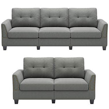 Load image into Gallery viewer, Belffin Sofa and Loveseat Sets 2 Piece Furniture Sofa Set for Living Room Couch Sofa Loveseat Set Grey
