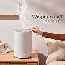 Load image into Gallery viewer, Frontsea Humidifiers for Bedroom KidsBaby living room Plants,Top Fill 4.2L Cool Mist Humidifier for HomeLarge roomwhole house, Ultrasonic Humidifier Included Essential Oils, White
