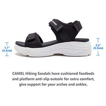 Load image into Gallery viewer, CAMEL Women's Athletic Sandals Comfortable Outdoor Walking Waterproof Lightweight Girls' Platform Shoes for Water, Hiking, Sports, Beach, Swim, Travel
