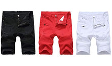 Load image into Gallery viewer, Lavnis Men's Casual Denim Shorts Classic Fit Ripped Distressed Summer Jeans Shorts Black 28
