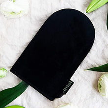 Load image into Gallery viewer, Self Tanner Face &amp; Body - With Organic Aloe Vera &amp; Shea Butter, Sunless Tanning Lotion, Buildable Light, Medium or Dark Tan - Tanning Mitt Applicator Set, Exfoliating Gloves, Mitt for Body and Face
