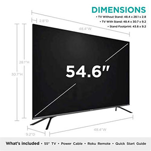 Hisense 55-Inch Class R8 Series Dolby Vision & Atmos 4K ULED Roku Smart TV with Alexa Compatibility and Voice Remote (55R8F, 2020 Model)