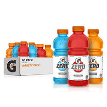 Load image into Gallery viewer, Gatorade G Zero Thirst Quencher, 3 Flavor Variety Pack, 20oz Bottles (12 Pack)
