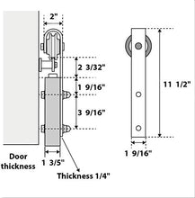 Load image into Gallery viewer, Sliding Barn Door 36 x 84 with Stainless Steel 6.6ft Hardware | Quadro 4088 White Silk with Frosted Opaque Glass | Top Mount Rail Hangers Sturdy Silver Set | Lite Wooden Solid Panel Interior Doors
