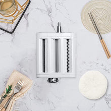 Load image into Gallery viewer, Antree Pasta Maker Attachment 3 in 1 Set for KitchenAid Stand Mixers Included Pasta Sheet Roller, Spaghetti Cutter, Fettuccine Cutter Maker Accessories and Cleaning Brush
