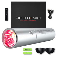 Load image into Gallery viewer, Exerscribe Red Light Therapy for Face and Body Use - RedTonic Handheld LED Infrared Light Device with 630nm, 660nm &amp; 850nm Wavelengths
