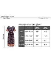 Load image into Gallery viewer, Arach&amp;Cloz Women's Boho Tie Neck Printed Short Sleeve Floral Summer Loose Tassels Casual Midi Dress with Pockets (Floral03,XL)
