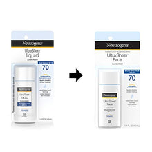 Load image into Gallery viewer, Neutrogena Ultra Sheer Liquid Daily Facial Sunscreen with Broad Spectrum SPF 70, Non-Comedogenic, Oil-Free &amp; PABA-Free Weightless UVA/UVB Sun Protection, 1.4 fl. oz
