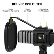 Load image into Gallery viewer, USB Microphone, TONOR Cardioid Condenser Computer PC Mic with Tripod Stand, Pop Filter, Shock Mount for Gaming, Streaming, Podcasting, YouTube, Voice Over, Twitch, Compatible with Laptop Desktop, TC30
