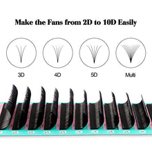 Load image into Gallery viewer, Eyelash Extension Supplies D Curl 0.07 Rapid Volume Lash Extensions Easy Fan 3D 4D 5D 6D 7D 10D Automatic Blooming Flower Lashes Self Fanning Lashes Russian Volume Individual Lashes （D-0.07,8-15mm）
