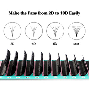 Eyelash Extension Supplies D Curl 0.07 Rapid Volume Lash Extensions Easy Fan 3D 4D 5D 6D 7D 10D Automatic Blooming Flower Lashes Self Fanning Lashes Russian Volume Individual Lashes （D-0.07,8-15mm）