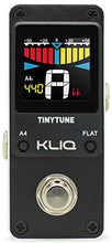 Load image into Gallery viewer, KLIQ TinyTune Tuner Pedal for Guitar and Bass - Mini - Chromatic - with Pitch Calibration and Flat Tuning (Power Supply Required)

