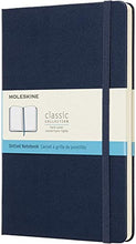 Load image into Gallery viewer, Moleskine Classic Notebook, Hard Cover, Large (5" x 8.25") Dotted, Sapphire Blue, 240 Pages
