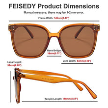 Load image into Gallery viewer, FEISEDY Retro Square Polarized Sunglasses Women Men Oversized Vintage Shades B2600
