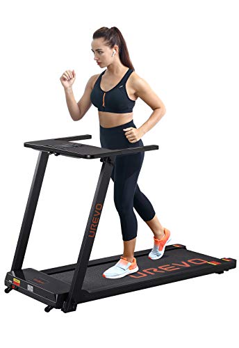 UREVO Foldable Treadmills for Home,Under Desk Electric Treadmill Workout Running Machine,2.5HP Portable Compact Treadmill with 12 Pre-Set Programs and 16.5 Inch Wide Tread Belt