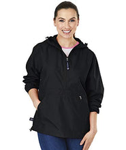 Load image into Gallery viewer, The &quot;Newport Collection&quot; Pack-N-Go Pullover Jacket from Charles River Apparel black large
