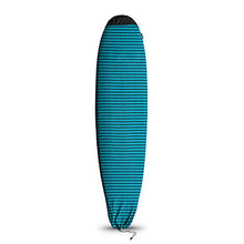 Load image into Gallery viewer, Wavestorm-15th Anniversary Edition Soft Top Foam 8ft Surfboard | for Beginners and All Levels | Includes Accessories | Leash and Multiple Fin Options, Turquoise pinline

