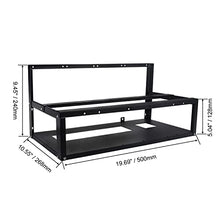 Load image into Gallery viewer, Toprema Mining Rig Frame for 6/8 GPU Steel Open Air Miner Rig Case Rack for Crypto Coin Currency Bitcoin ETH Ethereum ZCash Mining Accessories Tools - Frame ONLY
