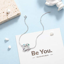Load image into Gallery viewer, kaululu Personalized Gifts for Mom Charm Birthstone Bracelets for Women with 4 Baby feet Custom Women's Name Bracelet Adjustable for Mother Wife Grandma Mother's Day Birthday Gift
