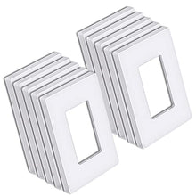 Load image into Gallery viewer, [10 Pack] BESTTEN 1-Gang Screwless Wall Plate, USWP6 Pure White Series, Decorator Outlet Cover, H4.69” x W2.91”, for Decor Switch, Dimmer, GFCI, USB Receptacle
