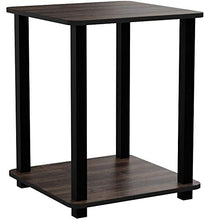Load image into Gallery viewer, FURINNO Simplistic End Table, Columbia Walnut/Black
